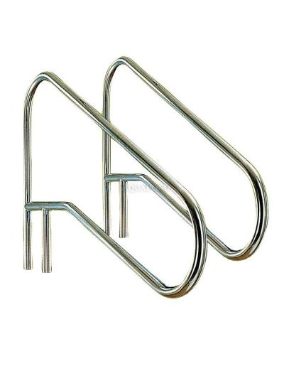 Ladder handrail 1360 mm with sleeve and rosette, AISI 316