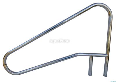 Ladder handrail 1360 mm with sleeve and rosette, AISI 316