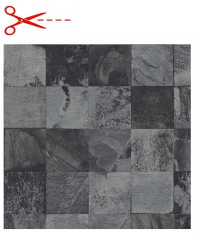Aquasense Signature - 3D Fidji Vintage Grey; 1.65 m width, 1.8 mm thickness, cut-to-length - Pool liner, price is per m²