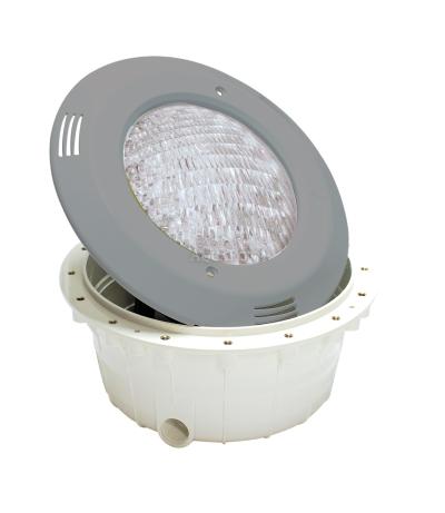 Underwater halogen spotlight VA, PF, 12 V; 300 W, light gray color, for concrete pools