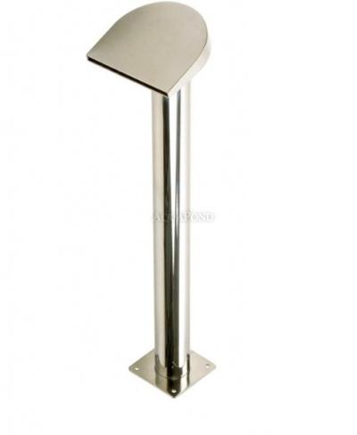 Spout, high crescent, 200 mm, 75 mm connection, AISI 316, water jet downward