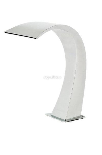 Maxi Kobra 600 mm waterfall spout, AISI 316 stainless steel, mirror polish