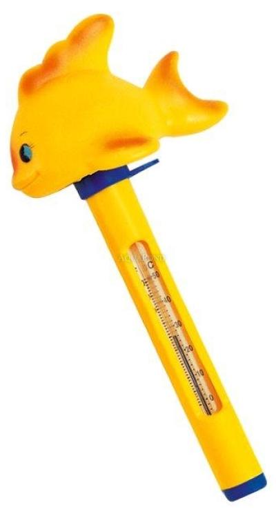 Floating thermometer with animal – fish
