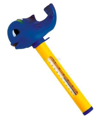 Floating thermometer with animal – whale