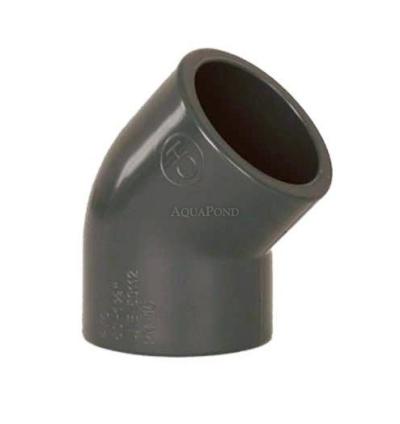 PVC fitting - 45° elbow DN=50 mm, glue / glue