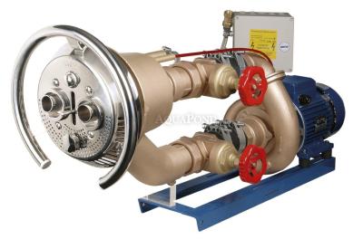 Taifun Duo-2-part bronze pump, 2.6 kW, connecting fitting, V4A front panel
