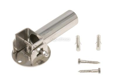 Folding hinge with flange for ladders