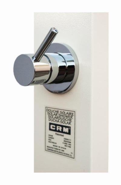 Solar shower CRM 30 l with white front panel and foot rinse