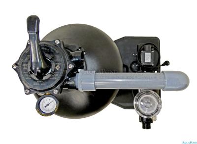 Filtration unit Azur KIT 380 on a pallet with Freeflo 6 m³/h pump and connecting piping