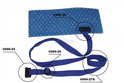 Tissu pour fixer le film au dispositif d'enroulement 1m, bleu / mètre