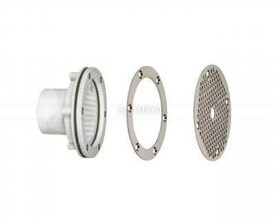 Cofies d'aspiration - 10 m3/h avec grille et bride en acier inoxydable
