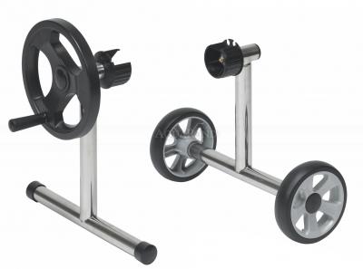 Supports en inox du dispositif d'enroulement - mobiles (la paire)