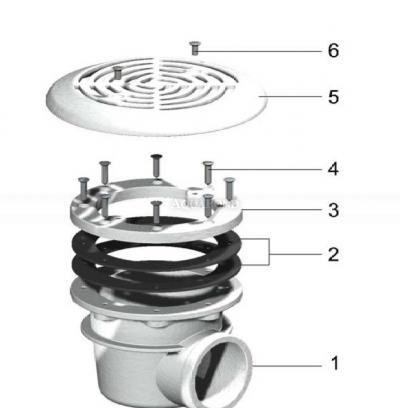 Bonde de fond VA, pour piscines liner