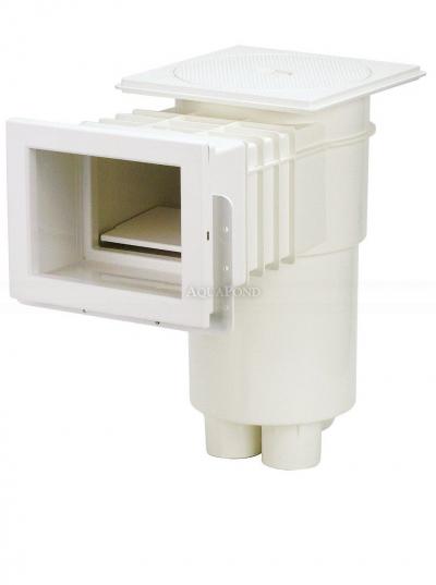 Skimmer VA, aspiration 215 mm x 160 mm, pour piscines à feuilles, avec filetage en laiton