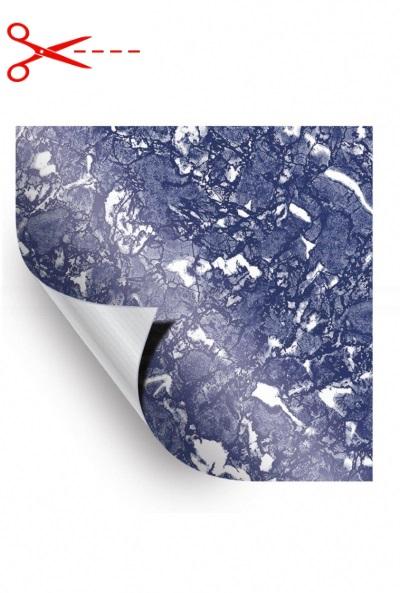 AVfol Decor – Marbre bleu ; 1,65 m de largeur, 1,5 mm, métrage - Film de piscine, le prix est au m2