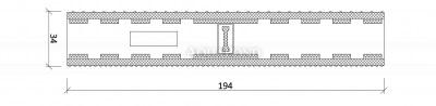 Grille de débordement, grille pour piscines publiques - blanche - largeur 246 mm, hauteur 35 mm, le prix est pour 1 morceau de grille
