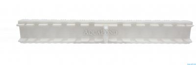 Grille de débordement, grille pour piscines publiques - blanche - largeur 246 mm, hauteur 35 mm, le prix est pour 1 morceau de grille