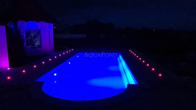 Lampe de piscine LED-STAR MULTICOLOR RGB colorée 54 W G3.1, pour piscines liner, préfabriquées et béton