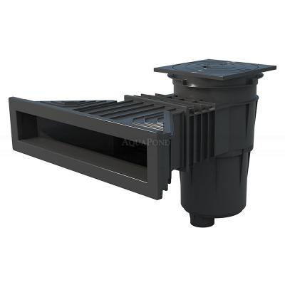 Superskimmer 17,5 l avec filetage en laiton, pour piscines liner, gris foncé (RAL7016)