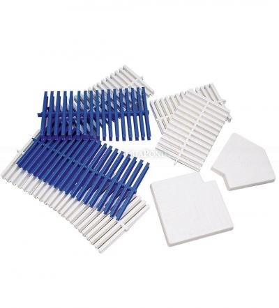 Grille de trop-plein - Grille enroulable pour piscine privée - largeur 246 mm, hauteur 35 mm - blanche, le prix est pour 1 morceau de grille