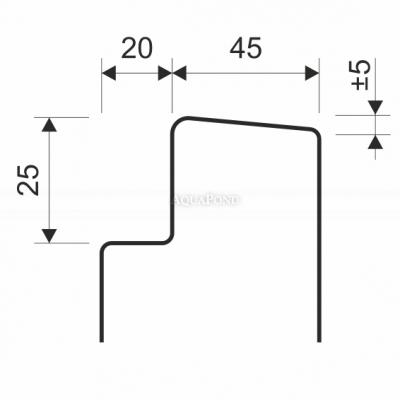 Barre de fixation pour gouttière EPS - largeur 150 mm, 2 m EX