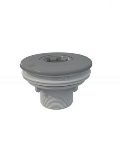 Buse de recirculation Astralpool système Multiflow avec filetage extérieur, couleur gris clair (RAL7004), pour piscines liner