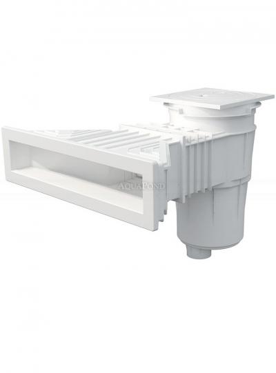 Superskimmer 17,5 l avec filetage en laiton, pour piscines à foil, couleur blanche