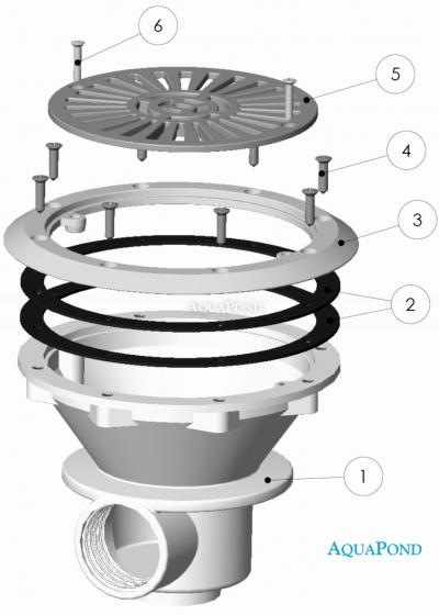 Pièces de rechange pour sortie de sol VA pour piscines à film
