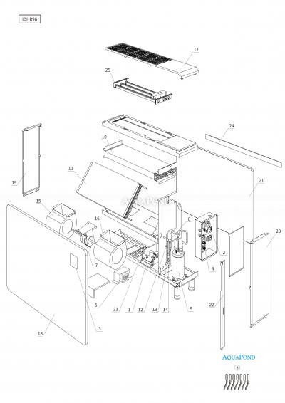  Pièces détachées pour déshumidificateur R-DEH Inverter RIDH96