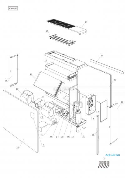  Pièces détachées pour déshumidificateur R-DEH Inverter RIDH120