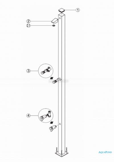  Pièces détachées pour la douche de piscine automatique Tetra