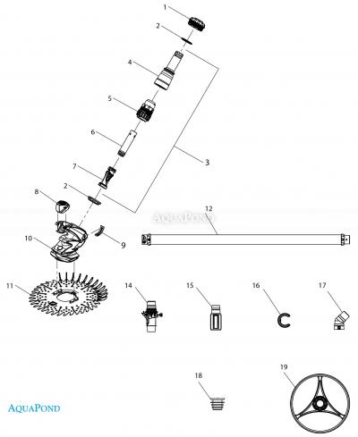  Pièces détachées pour l'aspirateur semi-automatique ZODIAC T3