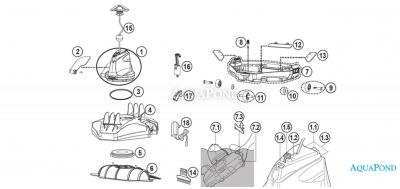  Pièces détachées pour l'aspirateur automatique à batterie DELTA 200