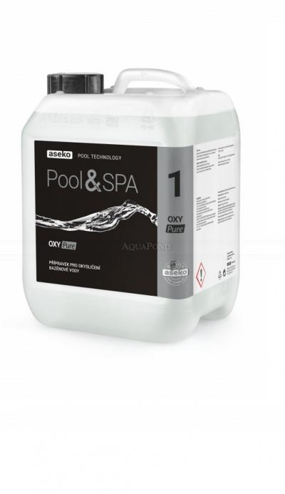 Aseko Oxy Pure 5 l, préparation pour l'oxydation et l'élimination des résidus organiques dans l'eau de piscine