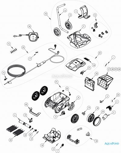  Pièces détachées pour ZODIAC RA 63 iQ BIO - Alpha - robot aspirateur