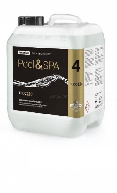 Aseko Floc+C 5 l - floculant liquide, un mélange de floculants polymères et de coagulants pour la clarification de l'eau de piscine