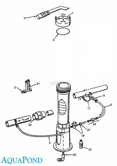  Pièces de rechange pour distributeur Rainbow 300-C, tubulaire, transparent