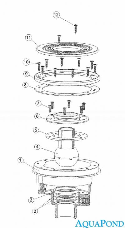  Pièces de rechange pour tête à contre-courant avec buse de 40 mm et prise d'eau - VAG-JET