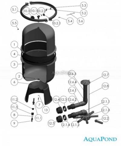  Pièces de rechange pour le conteneur filtrant Bilbao 400, divisé