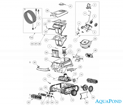  Pièces détachées pour Zodiac CNX 40 iQ - aspirateur de piscine automatique