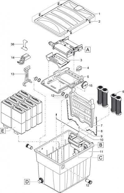 Pièces de rechange pour Oase BioTec ScreenMatic² 90000 - filtre de débit de bassin