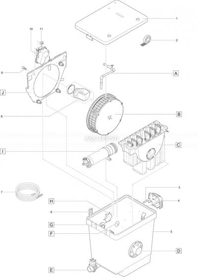 Pièces de rechange pour Oase BioTec Premium 80000 - filtre à tambour de bassin avec pompe EGC