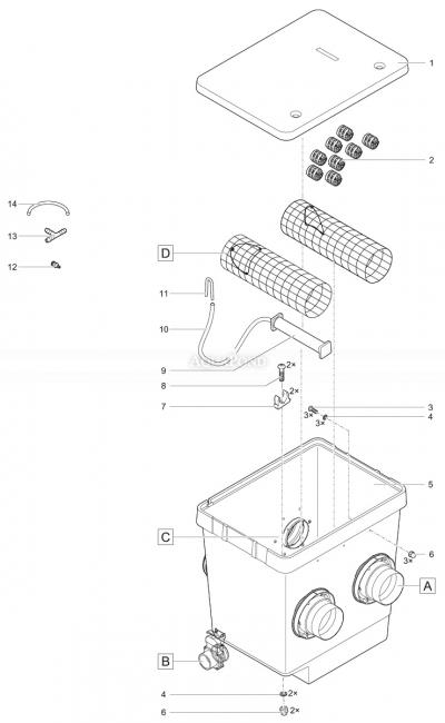 Pièces de rechange pour Oase ProfiClear Premium Moving Bed Module - module de lit mobile