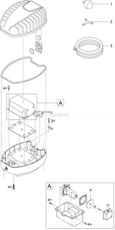 Pièces de rechange pour Oase AquaOxy 500 - aérateur de bassin