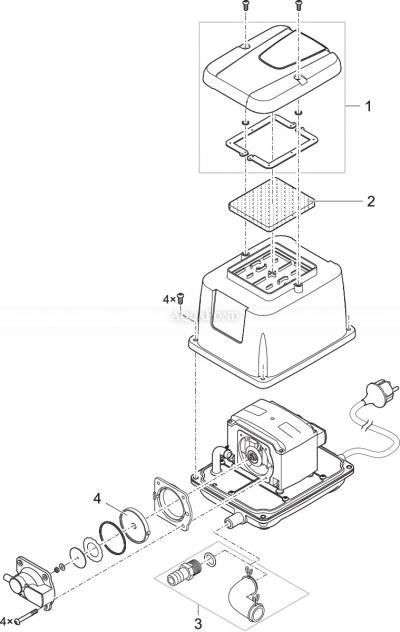 Pièces de rechange pour Oase AquaOxy 2500 - aérateur de bassin