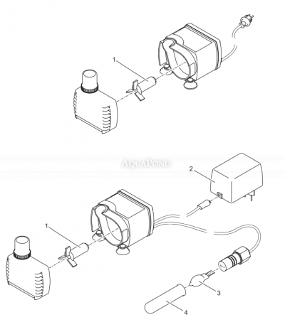 Pièces de rechange pour Pontec PondoCompact 300iL - pompe pour fontaines et décorations d'eau