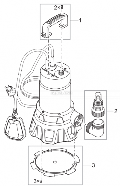 Pièces de rechange pour Pontec PondoDrain Mud 10000 - pompe submersible
