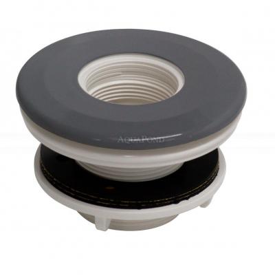 Buse VA gris foncé, enroulée, pour lumières avec filetage extérieur 1,5", pour piscines en film (RAL7016)