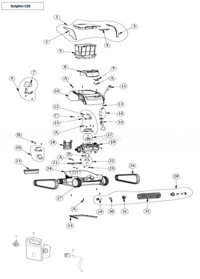 Aspirateur de piscine automatique Dolphin E20