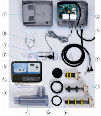 Pièces de rechange pour Astralpool Solinator Sel Clear pour piscines jusqu'à 95 m3